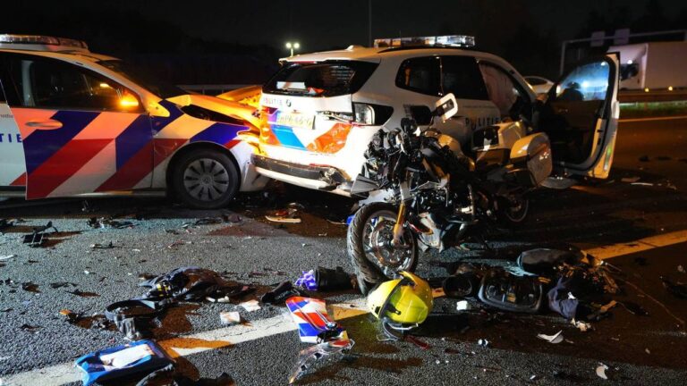 Agenten ernstig gewond na aanrijding door autodief; 41 -jarige man gearresteerd.