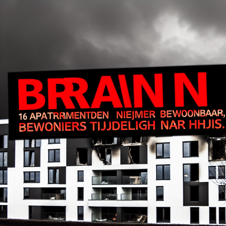 Brand in Leyhoeve: 16 appartementen niet meer bewoonbaar, bewoners tijdelijk naar huis Brand in Leyhoeve: 16 appartementen niet meer bewoonbaar, bewoners tijdelijk naar huis