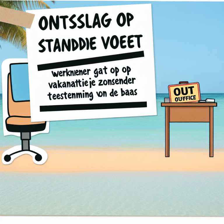 Ontslag op staande voet afgewezen: Werknemer gaat op vakantie zonder toestemming van de baas Ontslag op staande voet afgewezen: Werknemer gaat op vakantie zonder toestemming van de baas
