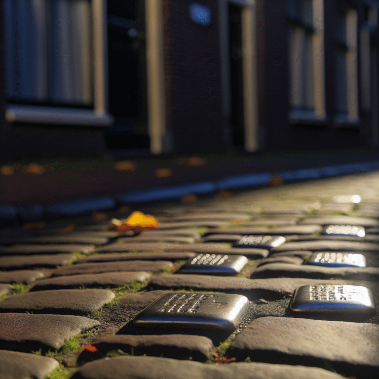 Stolpersteine geplaatst in de Dr. van Mierlostraat ter herdenking van de familie Engelman.