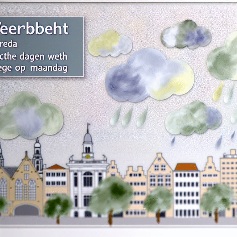 Weerbericht Breda: Zachte dagen met regen op maandag Weerbericht Breda: Zachte dagen met regen op maandag