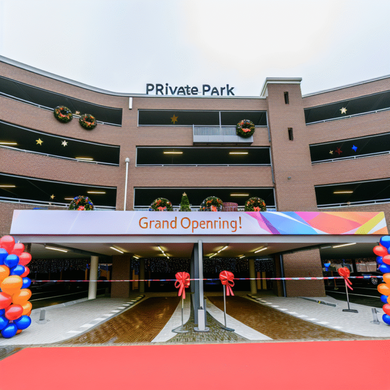 Eerste feestelijke opening van een vijflagen private parkeergarage in Breda.