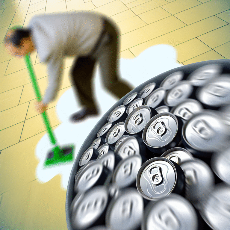 Onterecht ontslagen schoonmaker verzamelde en leverde statiegeldblikjes in.