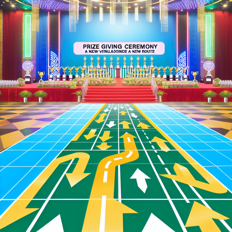 Prijsuitreiking op nieuwe locatie met een nieuwe route