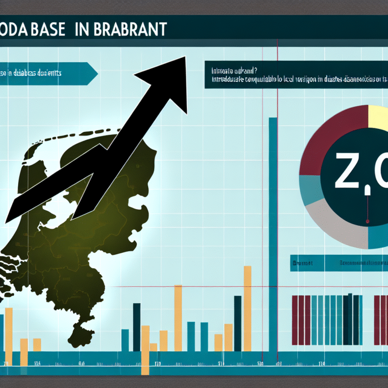 Stijging van het aantal diabetespatiënten in Brabant met aanzienlijke lokale variaties.