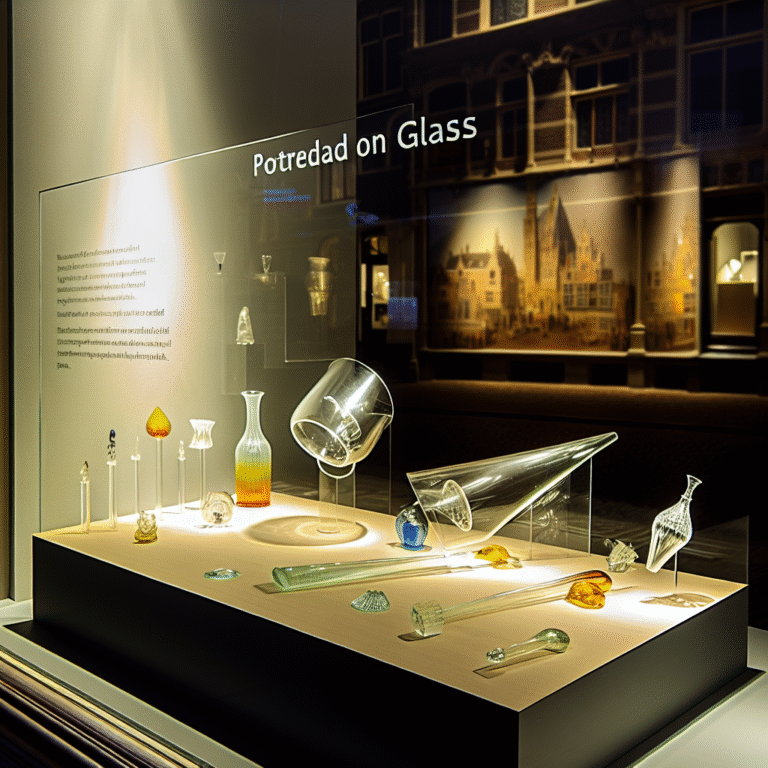 Tentoonstelling 'Breda op glas' te zien in de etalage van Post Breda