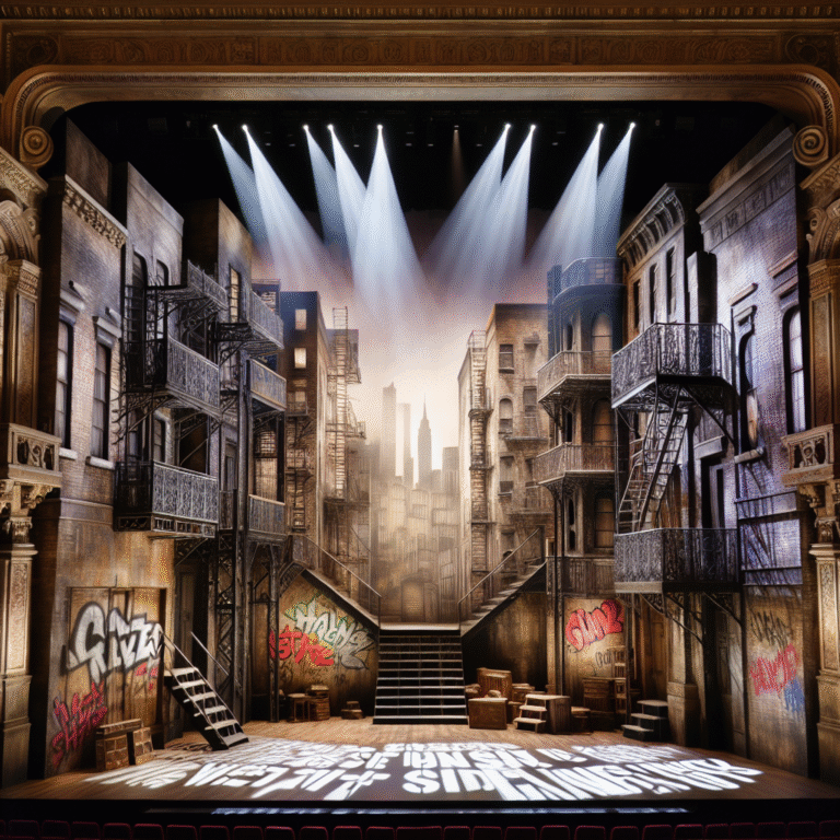 Indrukwekkend decor voor de musical West Side Story in het Chassé Theater