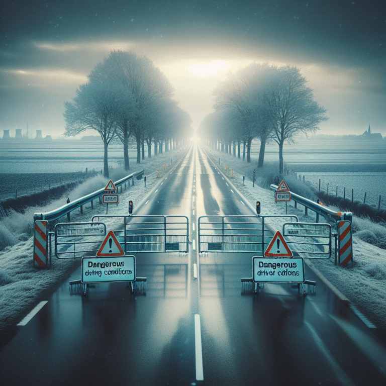 A59 afgesloten nabij Waalwijk en Terheijden door gladde weg, verkeer naar Den Bosch moet omrijden | Tilburg