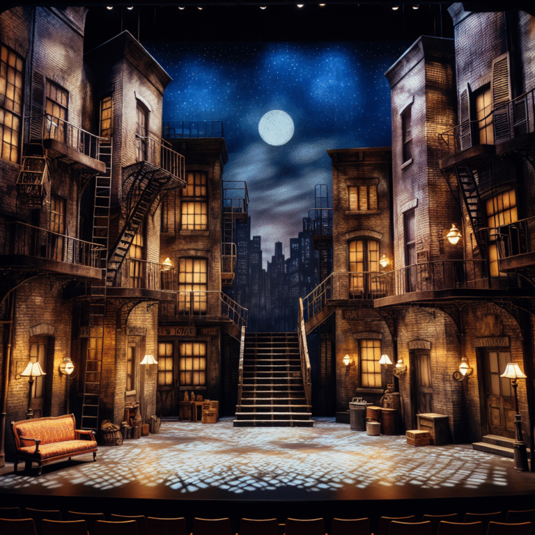 Indrukwekkend decor voor de musical West Side Story in het Chassé Theater