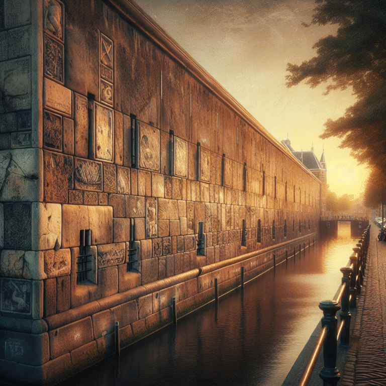 Kademuur aan de Nieuwe Prinsenkade ondergaat dringend herstel. Kademuur aan de Nieuwe Prinsenkade ondergaat dringend herstel.