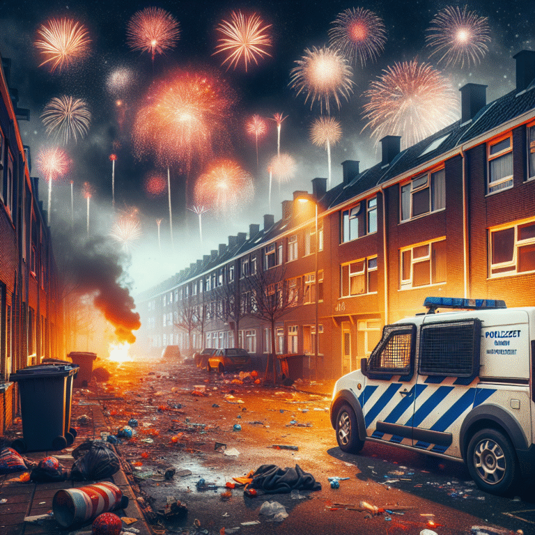 Politie publiceert beelden van ME-voertuig tijdens jaarwisseling in Tuinzigt: ‘Lijkt een oorlogsgebied’