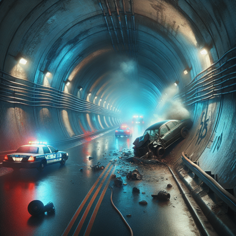 Politieachtervolging resulteert in crash in de tunnelbak van de Franklin Rooseveltlaan.