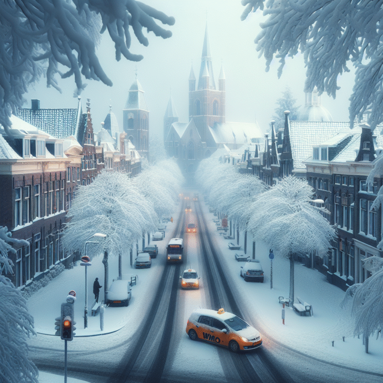 Sneeuw zorgt voor stillegging van leerlingenvervoer in Breda, ook WMO-taxi’s rijden beperkt. Sneeuw zorgt voor stillegging van leerlingenvervoer in Breda, ook WMO-taxi’s rijden beperkt.