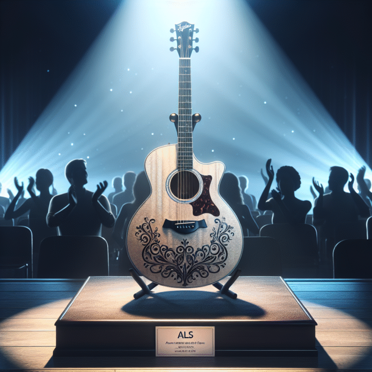 Veiling van unieke Taylor-gitaar van George Kooymans van Golden Earring ten bate van ALS.