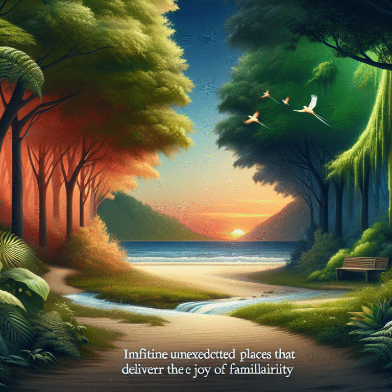 Verrassende plekken bieden vertrouwde vreugde. Verrassende plekken bieden vertrouwde vreugde.