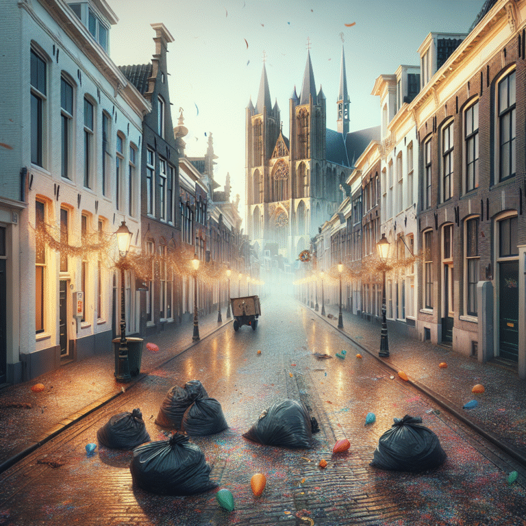 Binnenstad van Breda razendsnel weer schoon na carnaval.