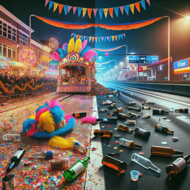 Duo viert carnaval in Breda en wandelt daarna dronken over de snelweg op zoek naar benzine.