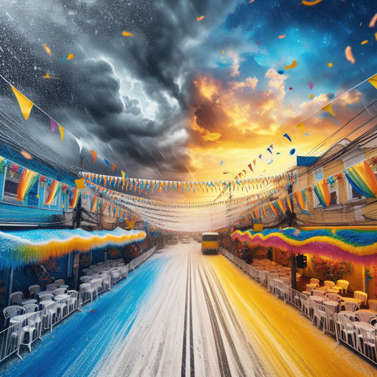 Frisse en onvoorspelbare weersomstandigheden tijdens carnaval, met koude nachten in aantocht.