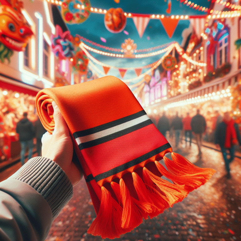 Snel een rood-oranje sjaal bemachtigen op carnavalsvrijdag: De Kielegat Sjop is een succes.