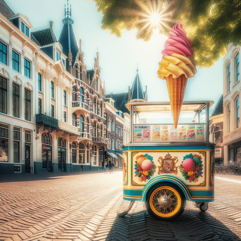 Ijsverkoper in het centrum van Breda overtreft luxe salons: ‘Hé Johnny, wanneer ben je weer in onze buurt?’