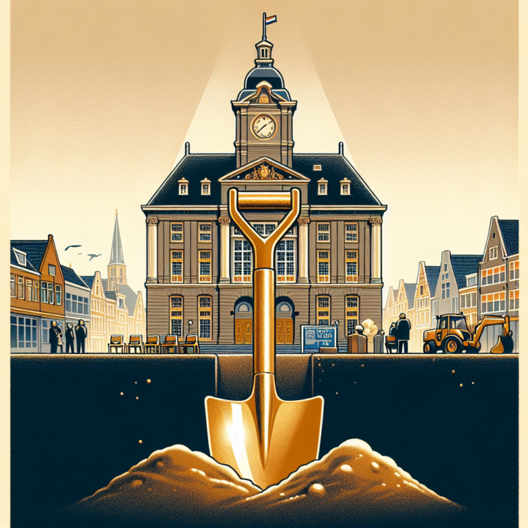 Start van de bouw van het nieuwe gemeentehuis in Oosterhout, gelegen in Arendshof II.