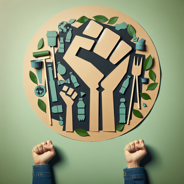 Studenten van St. Joost demonstreren samen met de Partij voor de Dieren tegen afvalproblematiek in Breda.