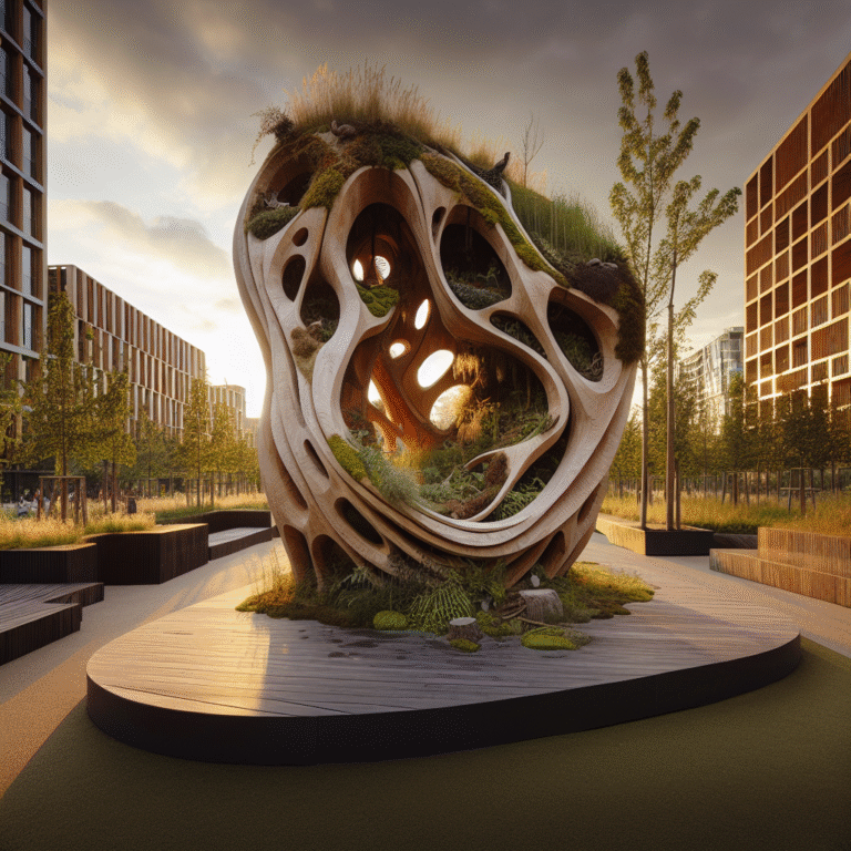 Unieke houten sculptuur in nieuw stadspark ‘t Zoet bevordert biodiversiteit.