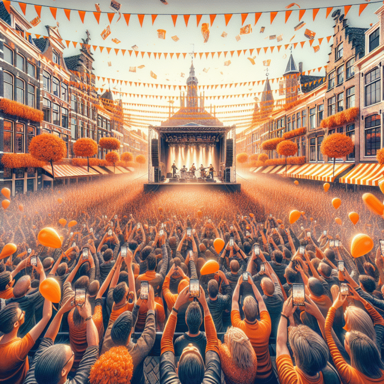 LIVE 538 Koningsdag | Feestpleinen in Breda vol terwijl telefoons de lucht in gaan bij het optreden van Bankzitters op het podium.