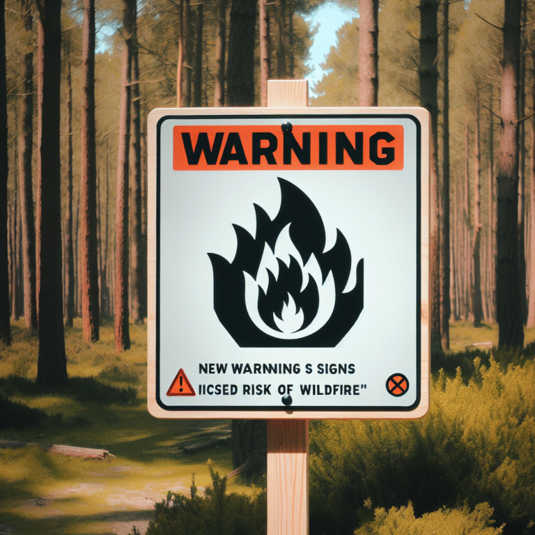 Nieuwe waarschuwingsborden bij het Mastbos wijzen bezoekers op een verhoogd risico op natuurbranden.